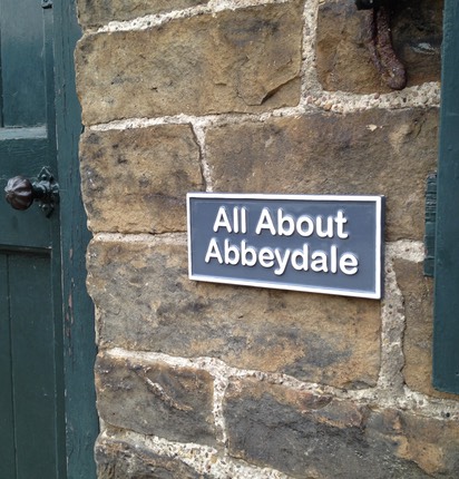 All About Abbeydale name plaque with raised lettering and Braille